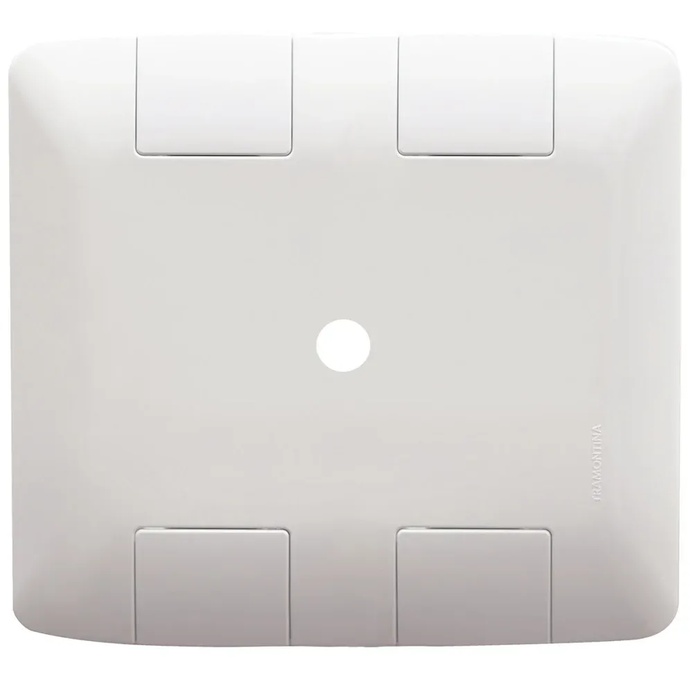 Placa com 1 Furo Aria Branco 4x4 9,5mm Tramontina