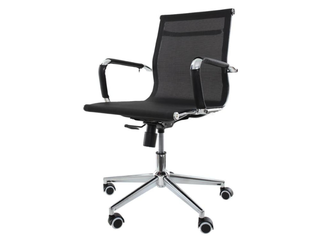 Cadeira de Escritório Mesh Diretor Charles Eames Eiffel Preta: Conforto e Estilo para Ambientes Profissionais