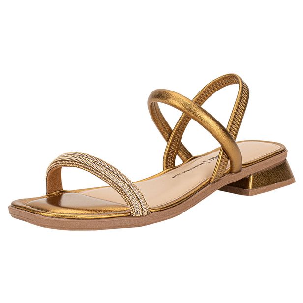 Sandália Feminina Salto Grosso Dakota Y8872 BRONZE 35