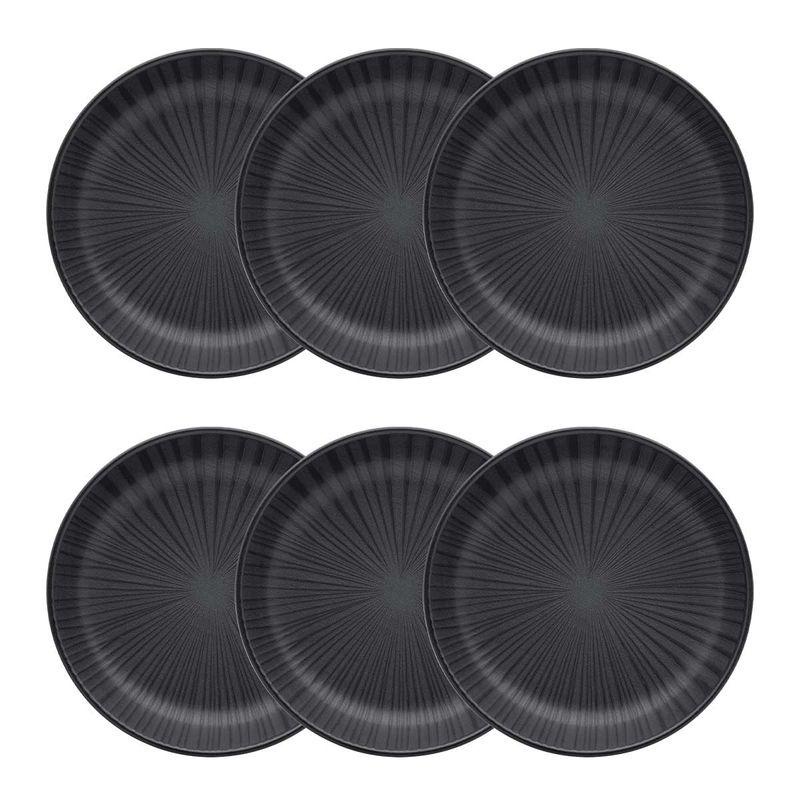 Jogo de 6 Pratos Fundos 20,5 Cm Oxford Flat Ônix