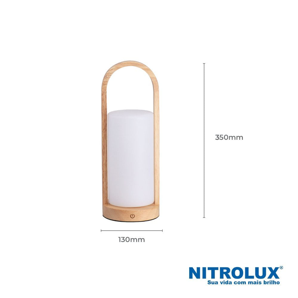 Abajour Touch Recarregavel Ats-001 Nitrolux