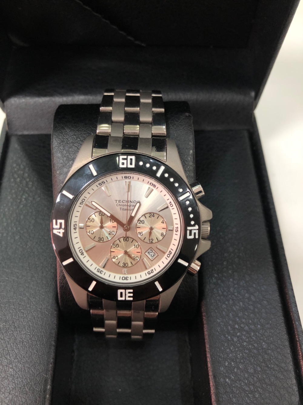 Relógio Technos Titanium Chronograph Silver 40 mm — Único, Novo