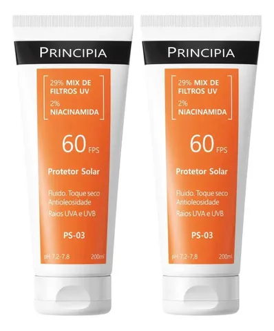 Kit 2 Protetor Solar Principia Corporal FPS60