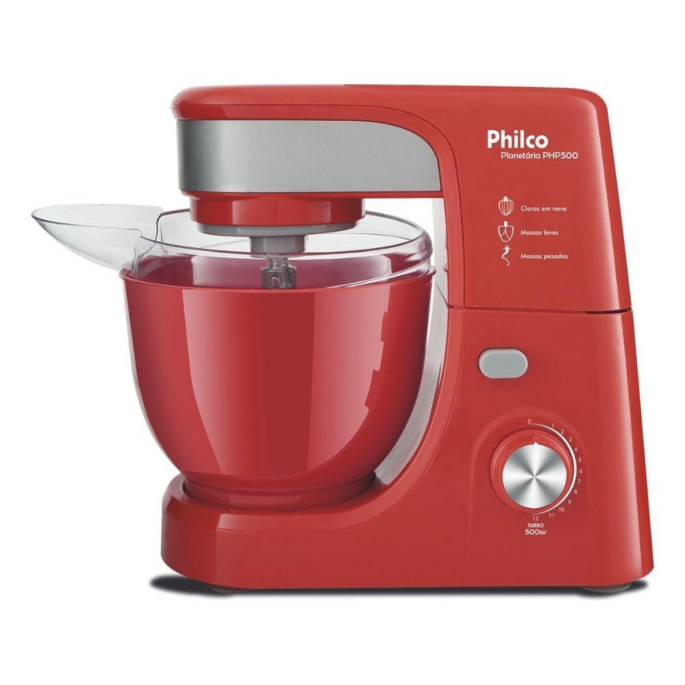 Batedeira Planetária Philco PHP500V 4,5L 700W 12 Velocidades Vermelho 110V
