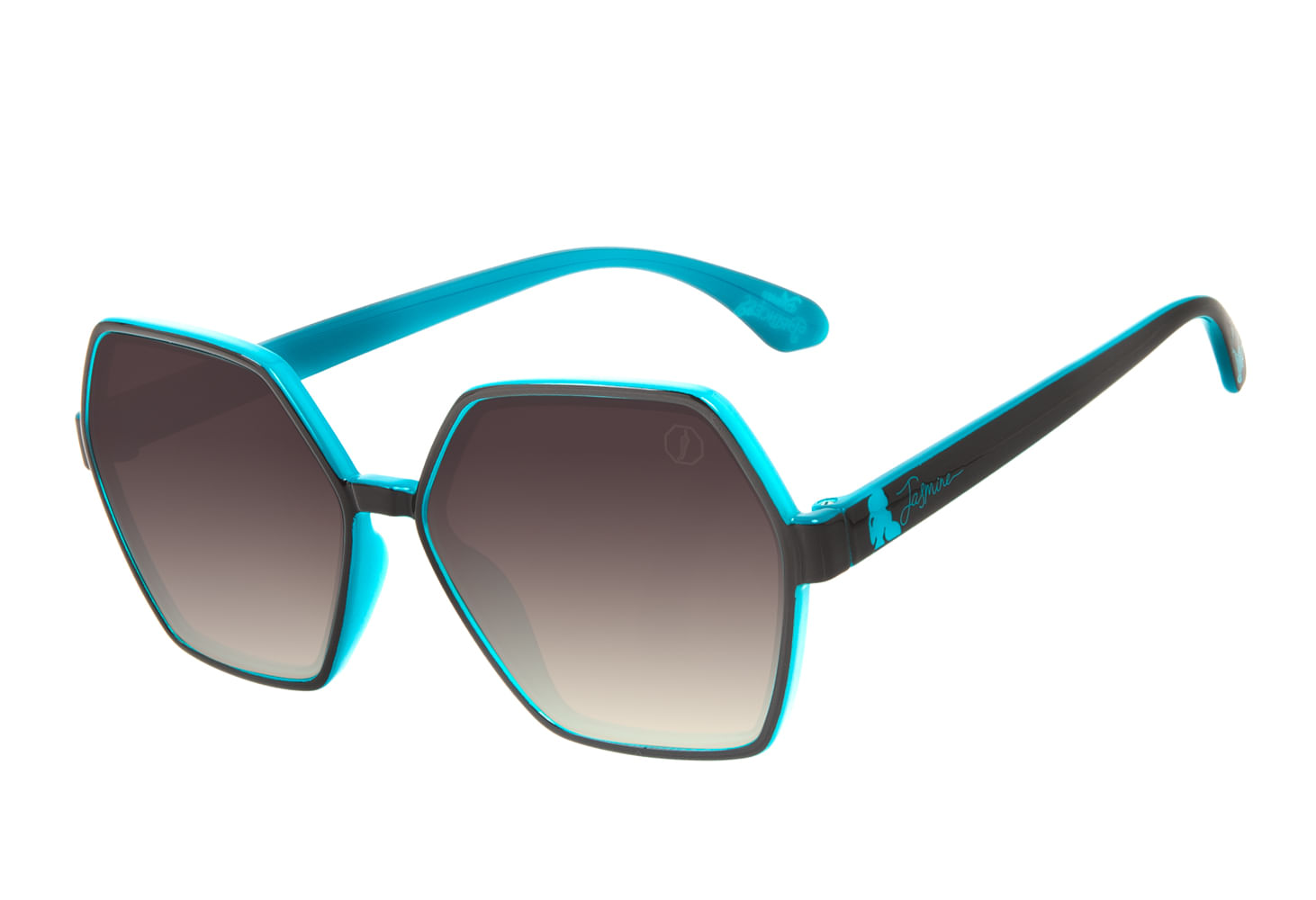 Óculos de Sol Feminino Teen Disney Princess Jasmine Quadrado Degradê Marrom OC.KD.0708.5702