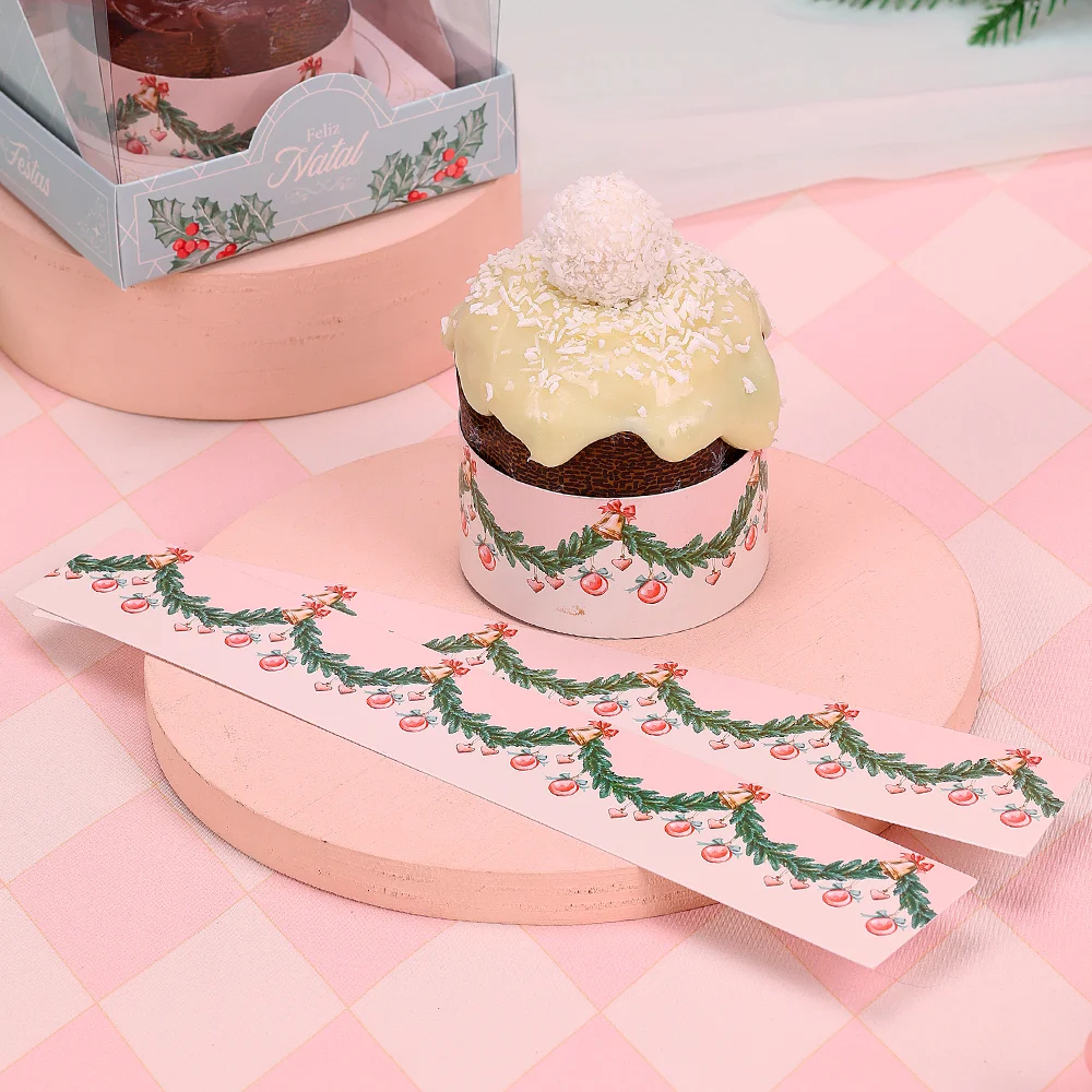 60 CINTA PARA MINI PANETONE DOCE NATAL 5274 ( JANGO NATAL 2025 )