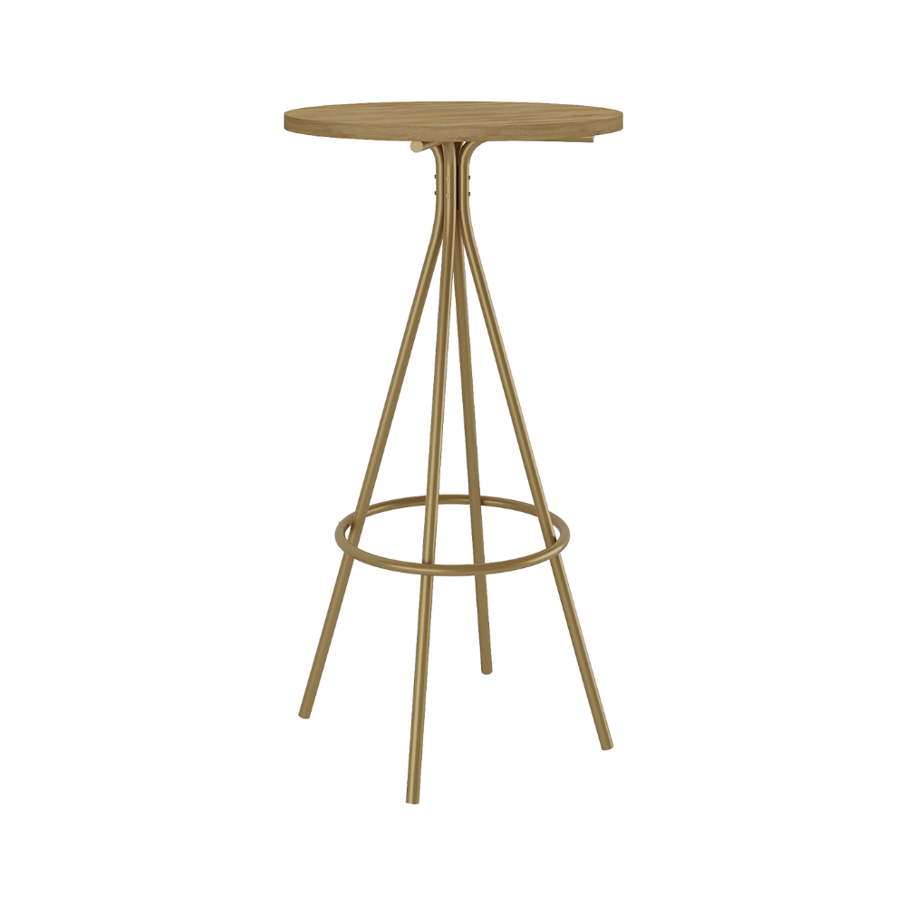 Mesa Bistrô 2 Lugares Redonda 0,59m 1575 Carraro Dourada