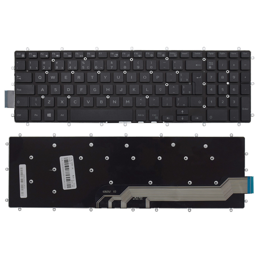 Teclado para Notebook compatível com Dell Inspiron P66F ABNT2