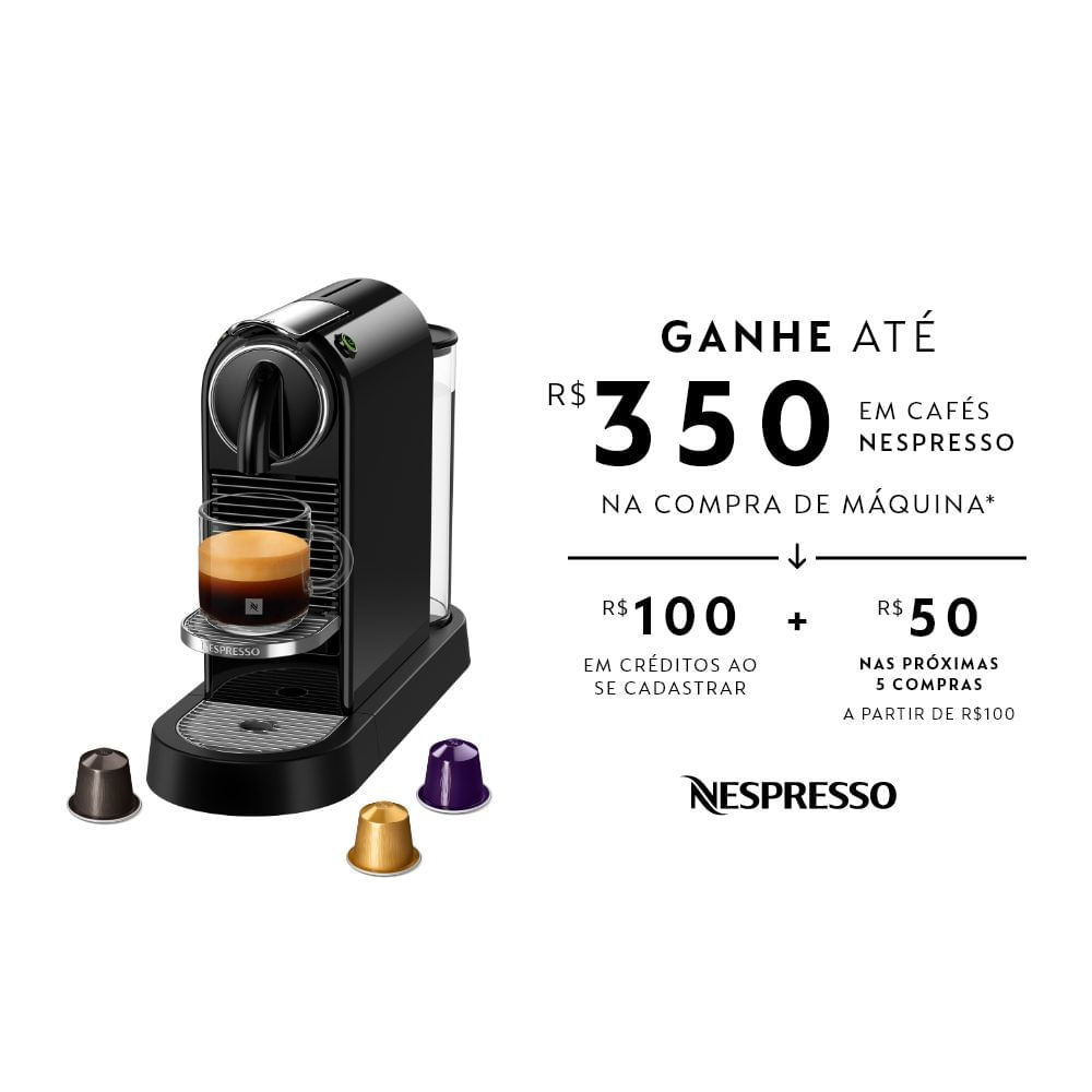 Foto 2 de Cafeteira Nespresso CitiZ Preta para Café Espresso - D113-BR