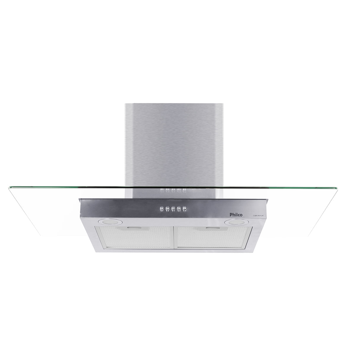 Coifa Flat Philco PCO90I 90cm Led Vidro Inox Exaustor e Depurador 110