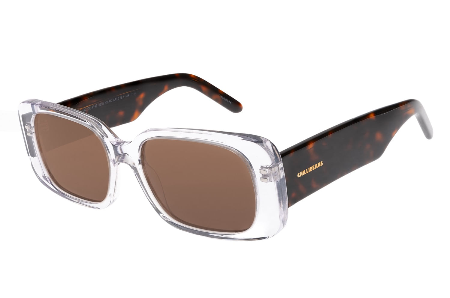 Óculos de Sol Feminino Chilli Beans Retangular Fashion Transparente OC.CL.4147.0230 M