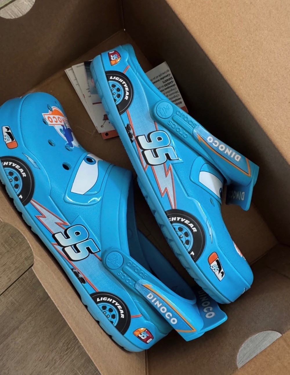 Cars x Crocs Crocband Lightning McQueen Dinoco Blue — 39, Novo