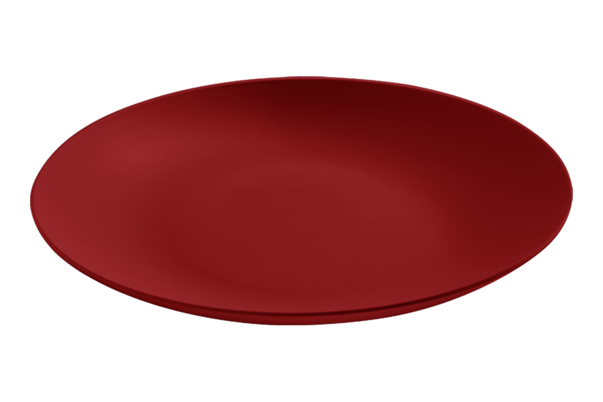 Prato Sobremesa Cozy 18 x 18 x 2 cm Vermelho