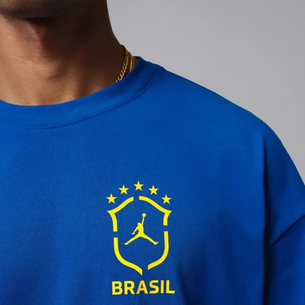 Camiseta Air Jordan Brasil 85 Oversized Blue — M, Novo