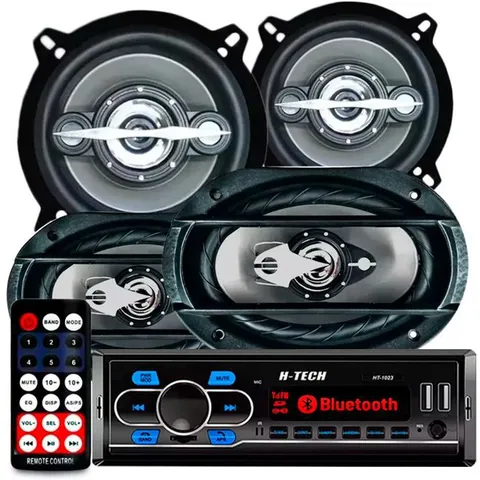 Kit Falante 6x9 + 5 Pol Bluetooth 310w