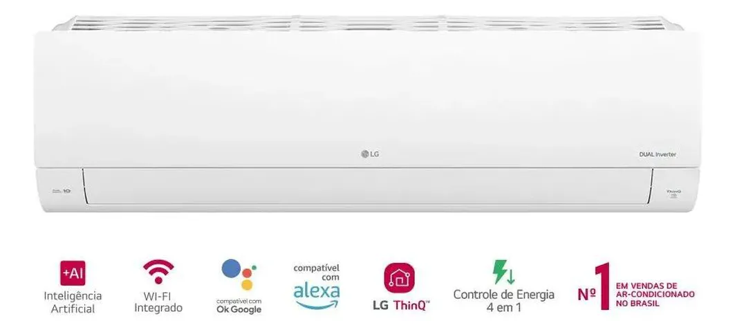 Ar-condicionado LG Dual Inverter 12k 220V Branco