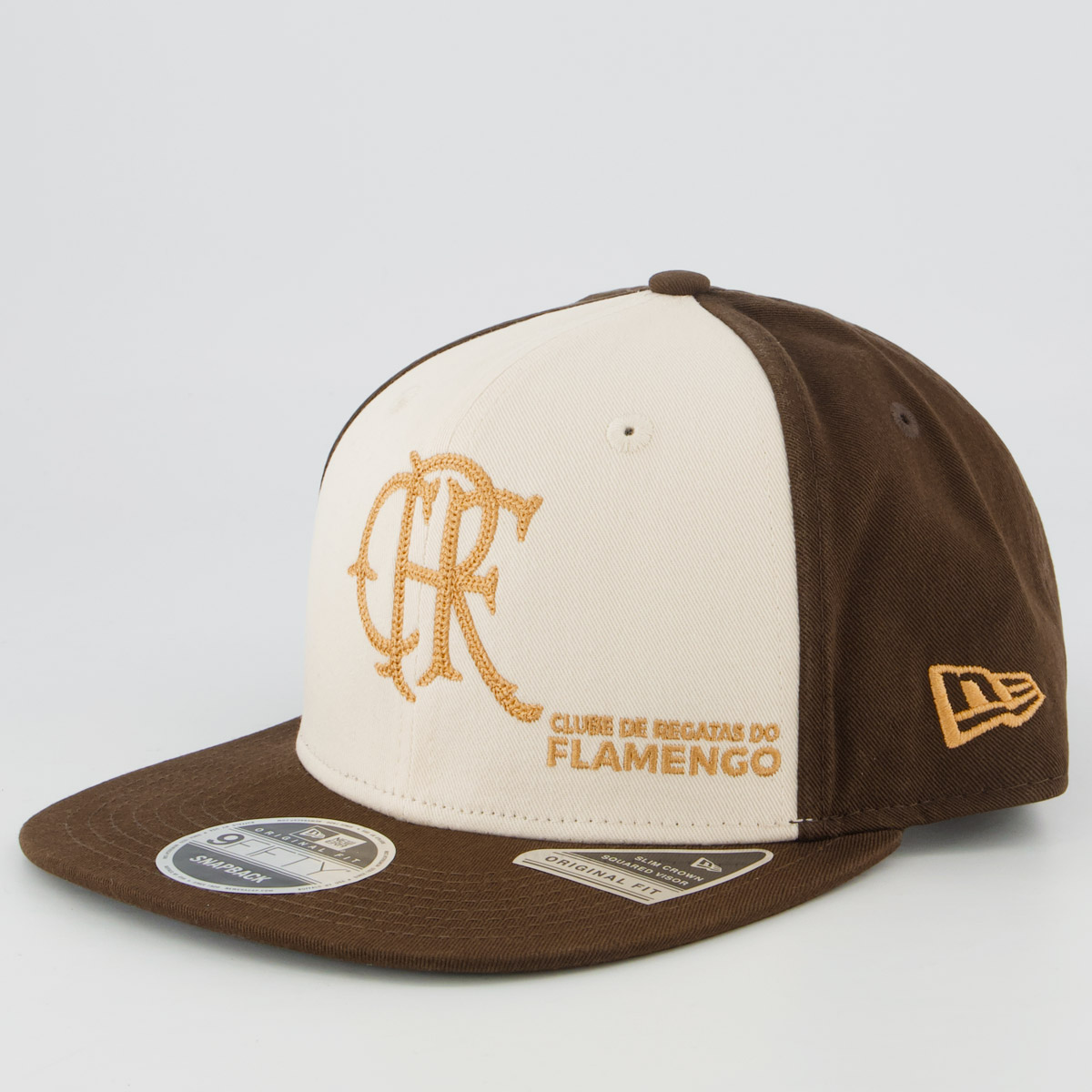 Boné New Era Flamengo 950 Bege e Marrom