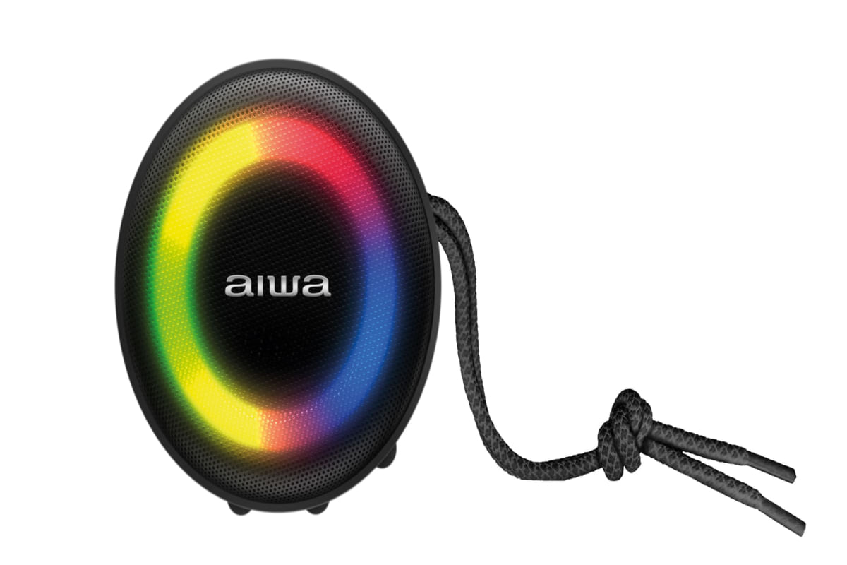 Caixa de Som Speaker AIWA SP-02 10W Bluetooth 16H IP65 RGB USB TWS Bivolt