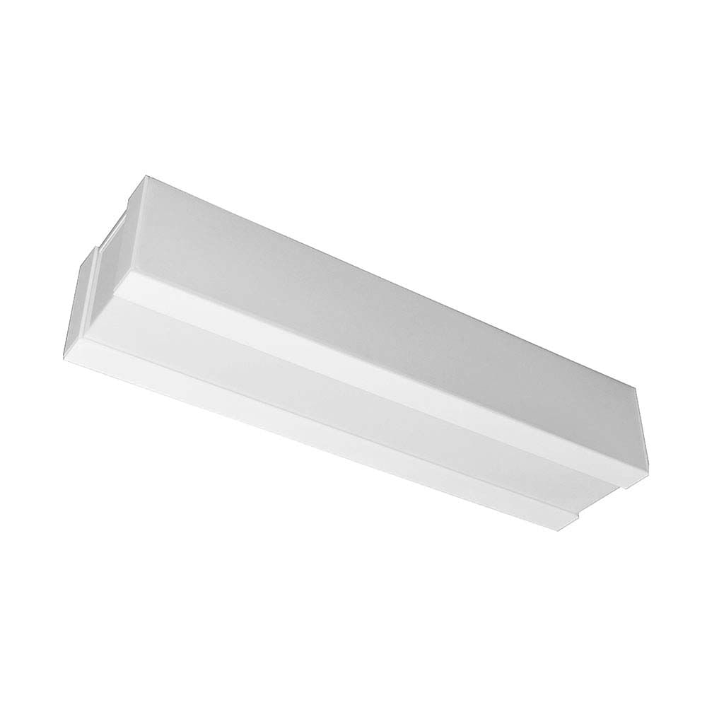 Arandela Bilbão retangular para 2 lâmpadas E27 44x11cm branca Tualux