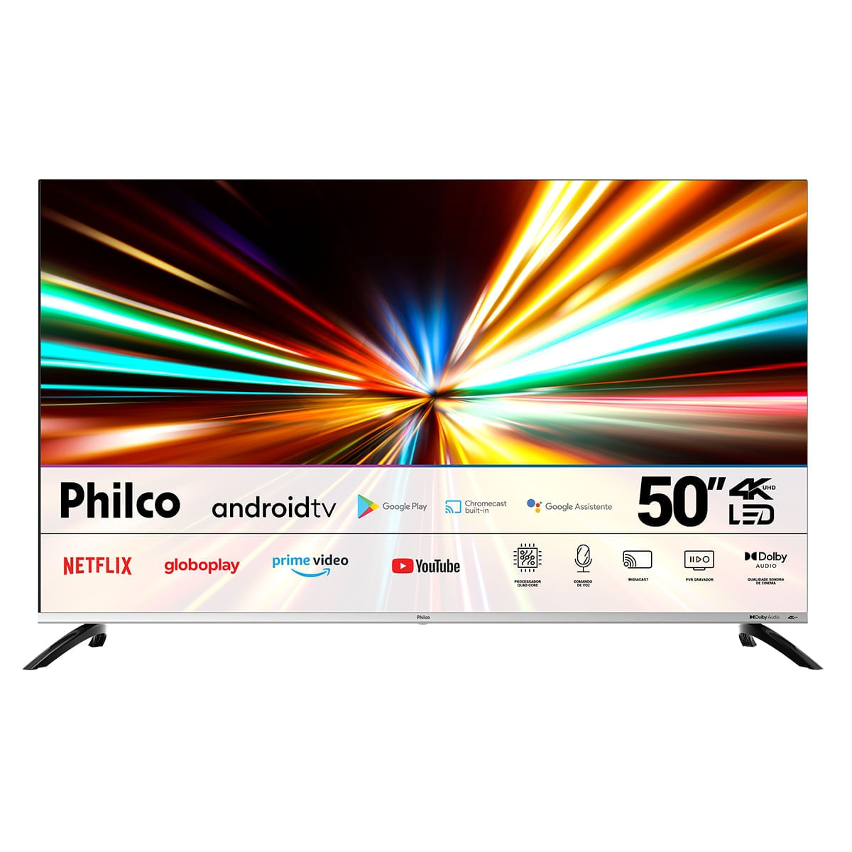 Smart TV 50" Philco 4K PTV50M8GAGCMBL Android TV LED Bivolt