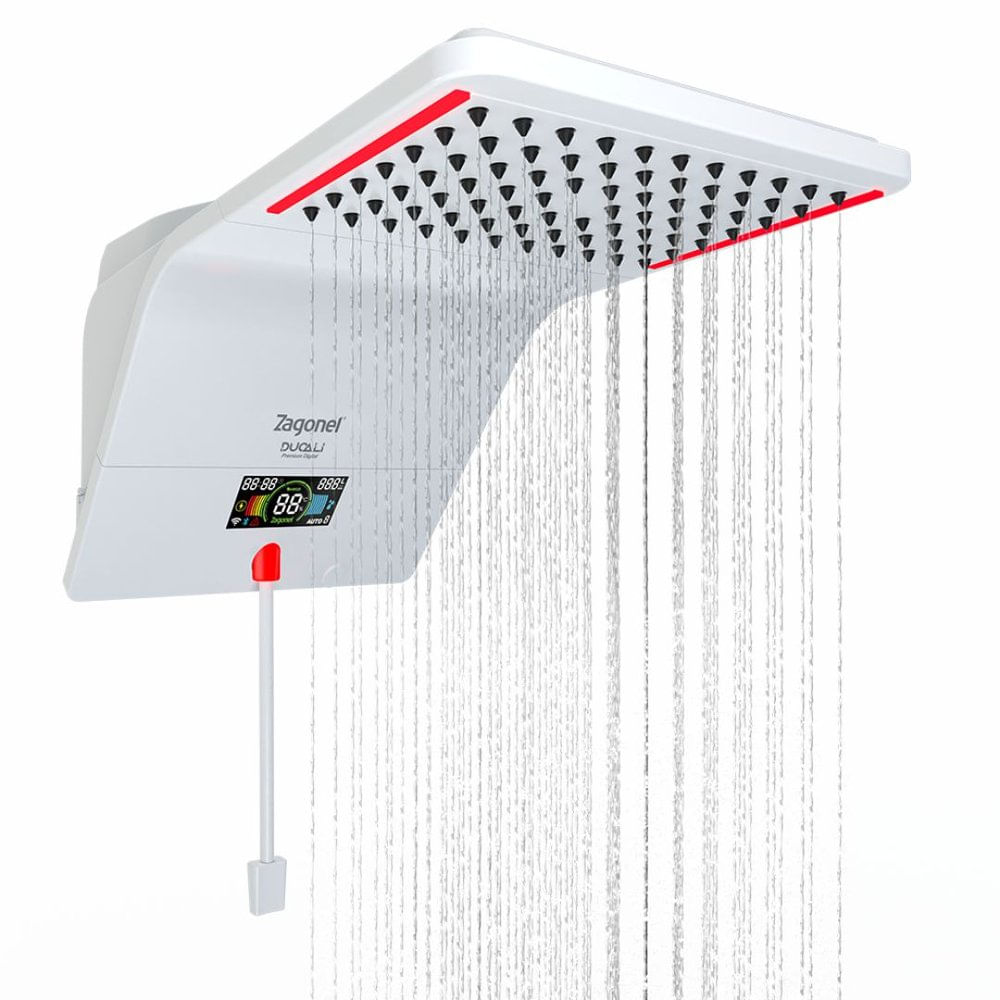 Chuveiro Elétrico Eletrônico Ducha Ducali Premium 127V 5500W Branco Zagonel