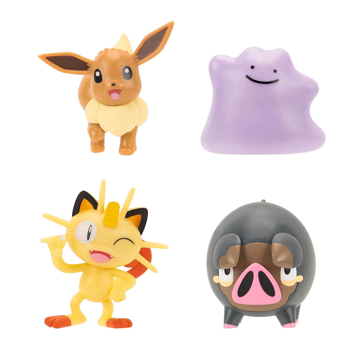 Foto 3 de 4 Bonecos Meowth, Ditto, Eevee, Lechonk - Pokémon