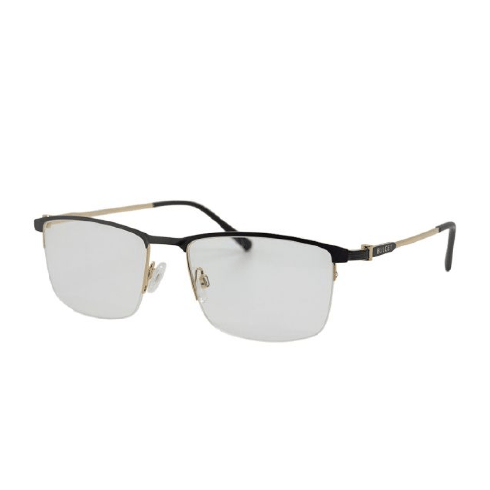 Armação para Óculos de Grau Masculino Bulget BG2162M Preto Fosco e Dourado