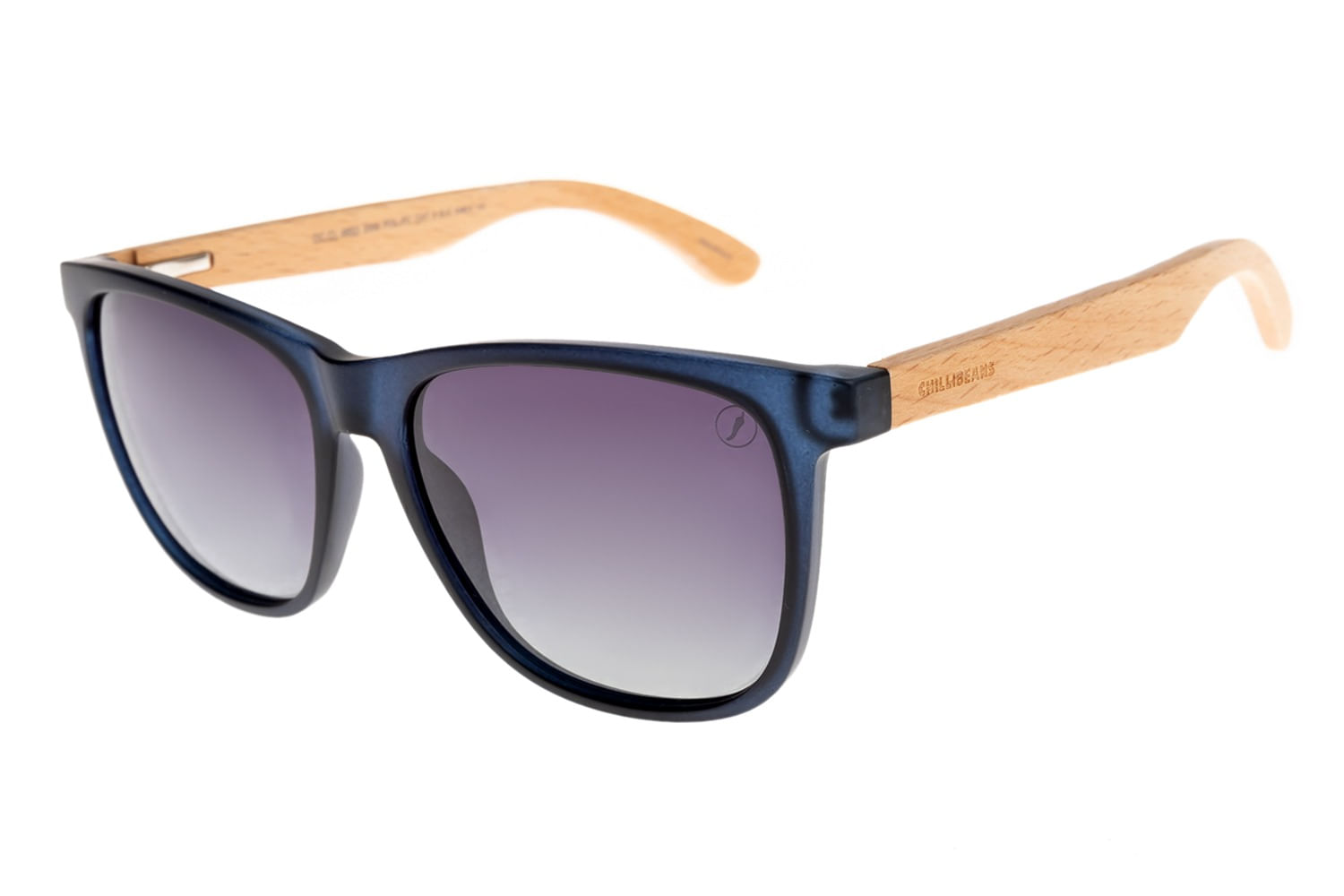 Óculos de Sol Masculino Chilli Beans Bossa Nova Wood Degradê Azul OC.CL.4653.2008 M