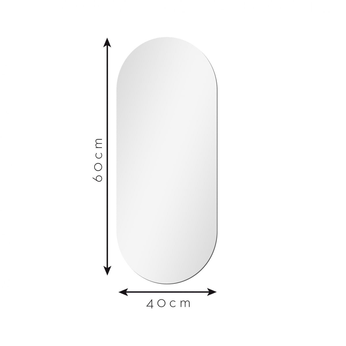 Foto 3 de Espelho Multiuso Lapidado Pendurador Led Branco 60x40cm Oblongo