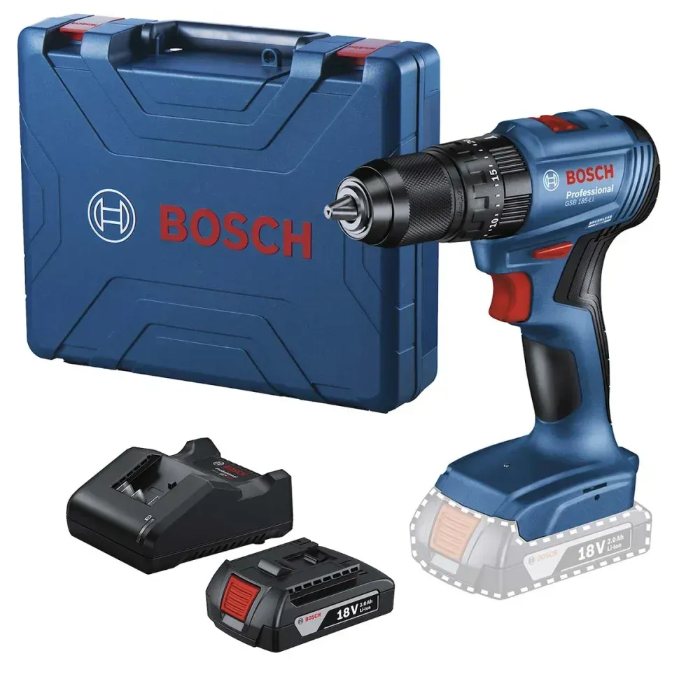 Furadeira Parafusadeira Impacto GSB185LI Sem Fio Bosch
