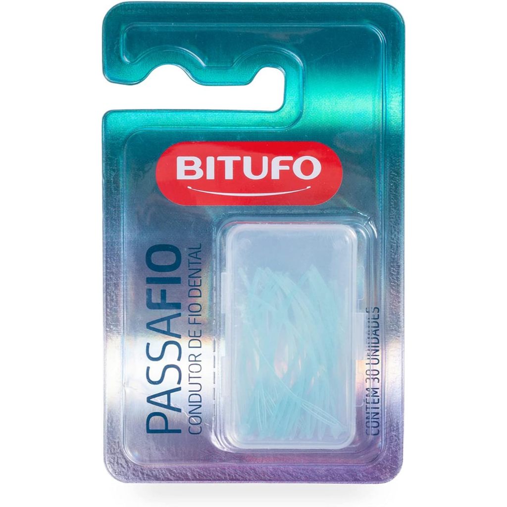 Passa Fio Bitufo Condutor De Fio Dental Com 30un