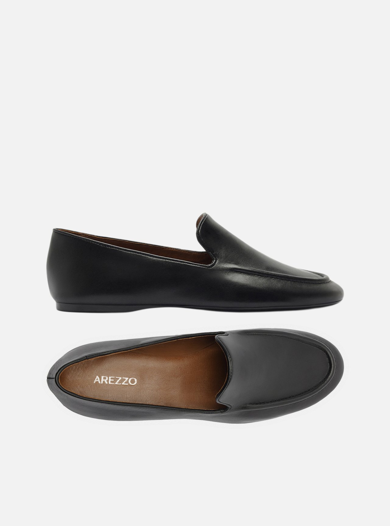 Foto 5 de Mocassim Preto Couro Bico Redondo