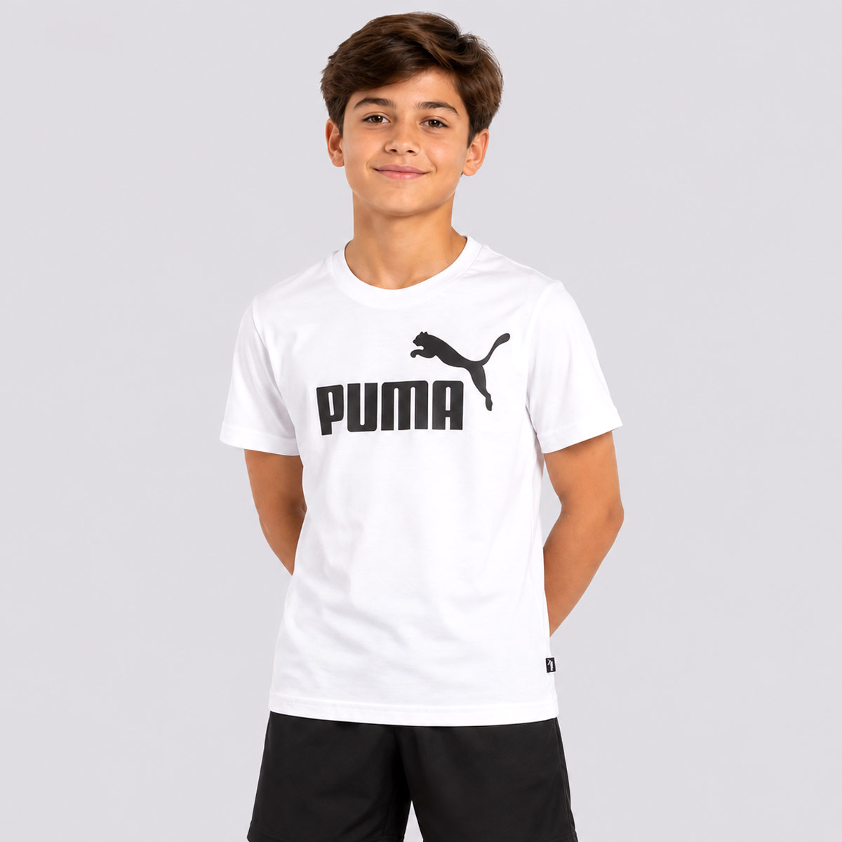 Camiseta Puma ESS Logo Juvenil Branca