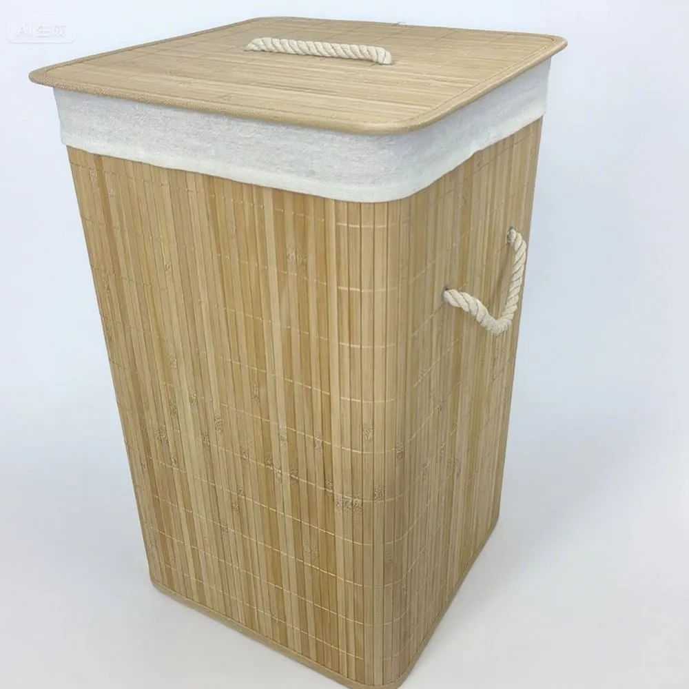 Cesto De Bambu Natural Retangular Coisas E Coisinhas