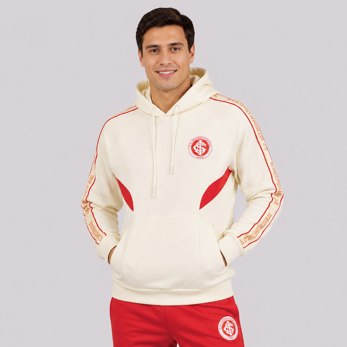 Blusão Moletom Internacional Basic Off White