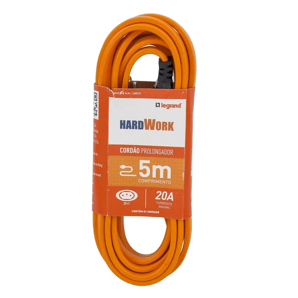 PROLONGA HARDWORK PP 3X2,50MM2 2P+T 20A LARANJA 5M DANEVA