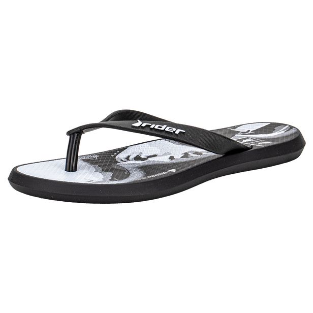 Chinelo Infantil Masculino R1 R10 Rider 12602 PRETO/BRANCO 28
