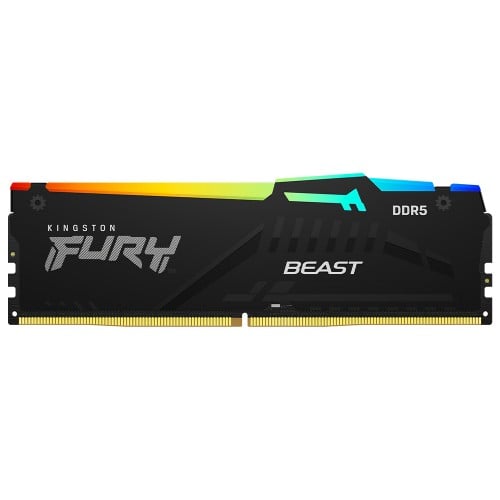 Memória DDR5 Kingston Fury Beast EXPO, RGB, 16GB, 6000Mhz, Black, KF560C30BBEA-16