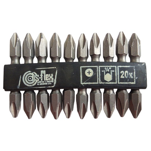 Foto 2 de PONTA DE PARAFUSAR PHILLIPS N2 DUPLA KIT C/10 PCS DISFLEX