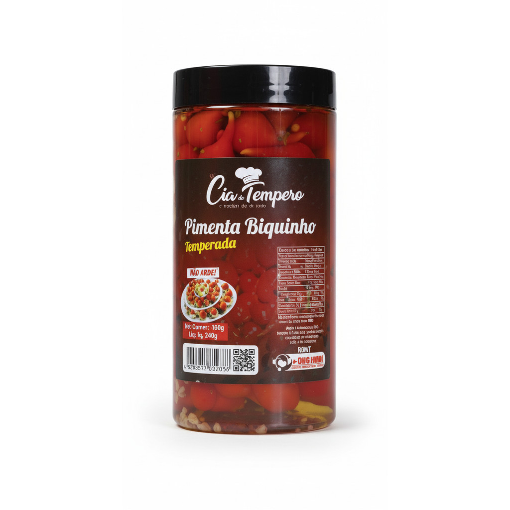 Pimenta Biquinho Temperada 160g