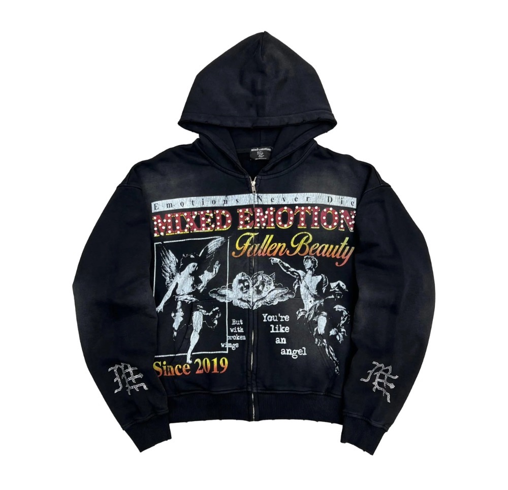 Jaqueta Mixed Emotions Broken Wings Black — XG, Novo
