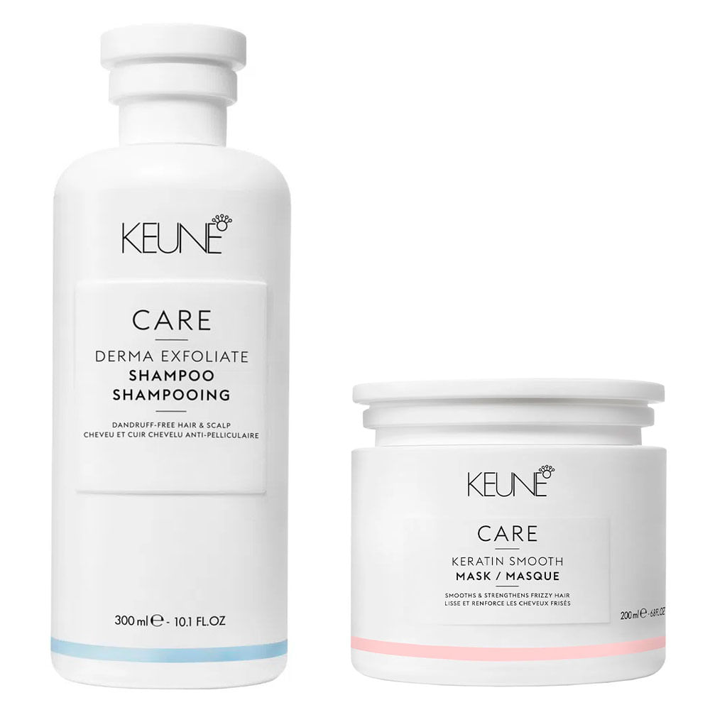 Keune Care Derma Exfoliate + Keratin Smooth Kit - Shampoo + Máscara — Kit