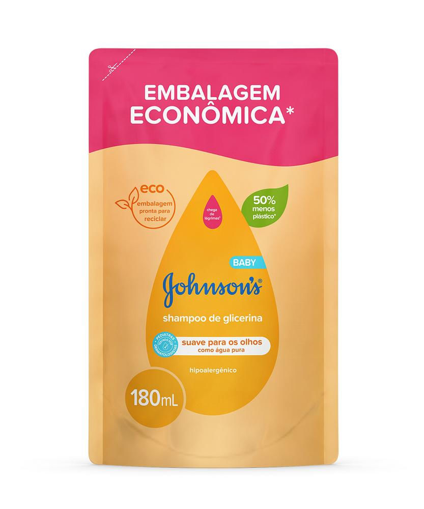 Shampoo Para Bebê Refil Johnsons Baby De Glicerina 180mL