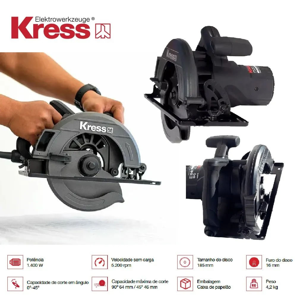 Serra Circular 185Mm 1400W 220V Wesco