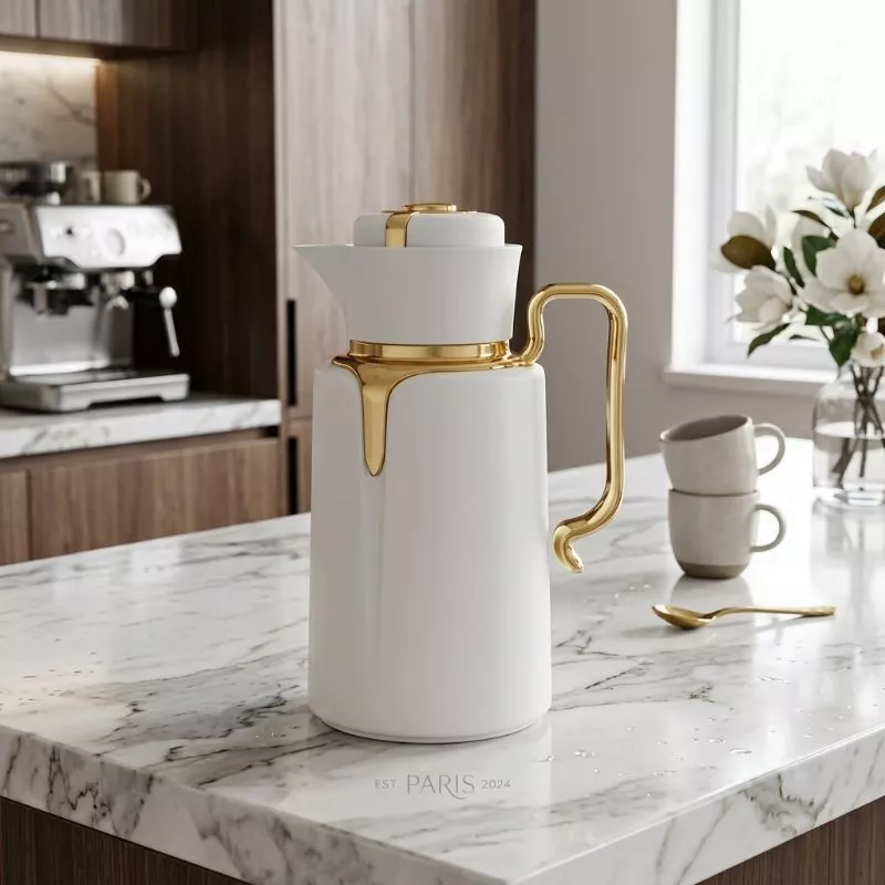 Garrafa térmica árabe 1 litrk branco