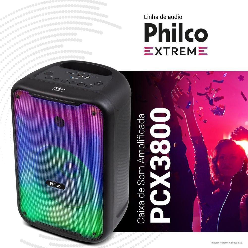 Foto 4 de Caixa de Som Amplificada Philco Flash Lights 250W PCX3800 Bivolt