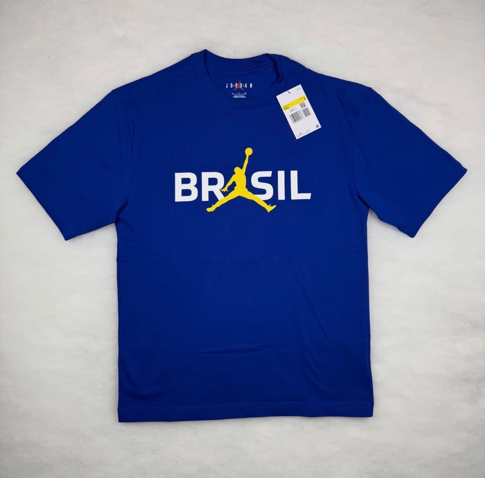 Camiseta Air Jordan Brasil Air 85 Crew Blue — G, Novo