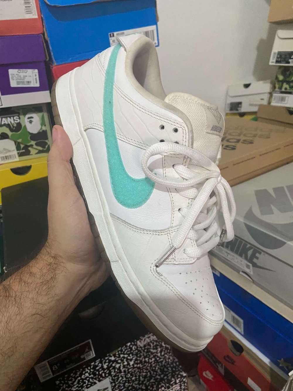 Diamond Supply Co. x Nike Dunk Low Pro SB White Diamond — 42, Usado