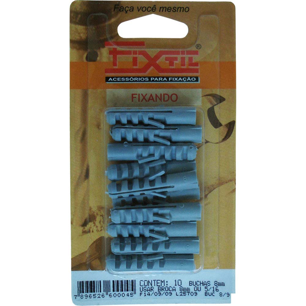 Bucha De Fixação 8 mm Fixtil