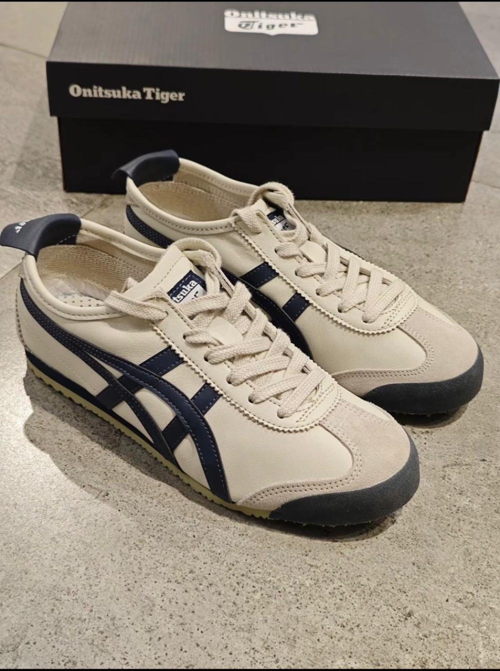 Onitsuka Tiger México 66 Brich Peacoat Bege — 42.5, Novo